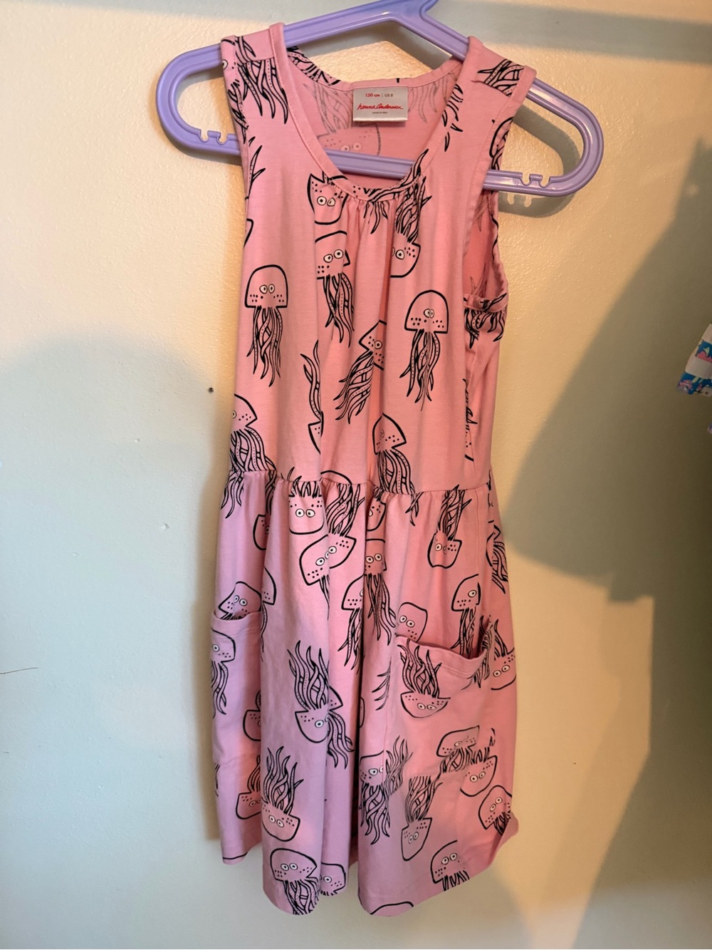 Hanna Andersson Pink Sleeveless Jellyfish Print Dress